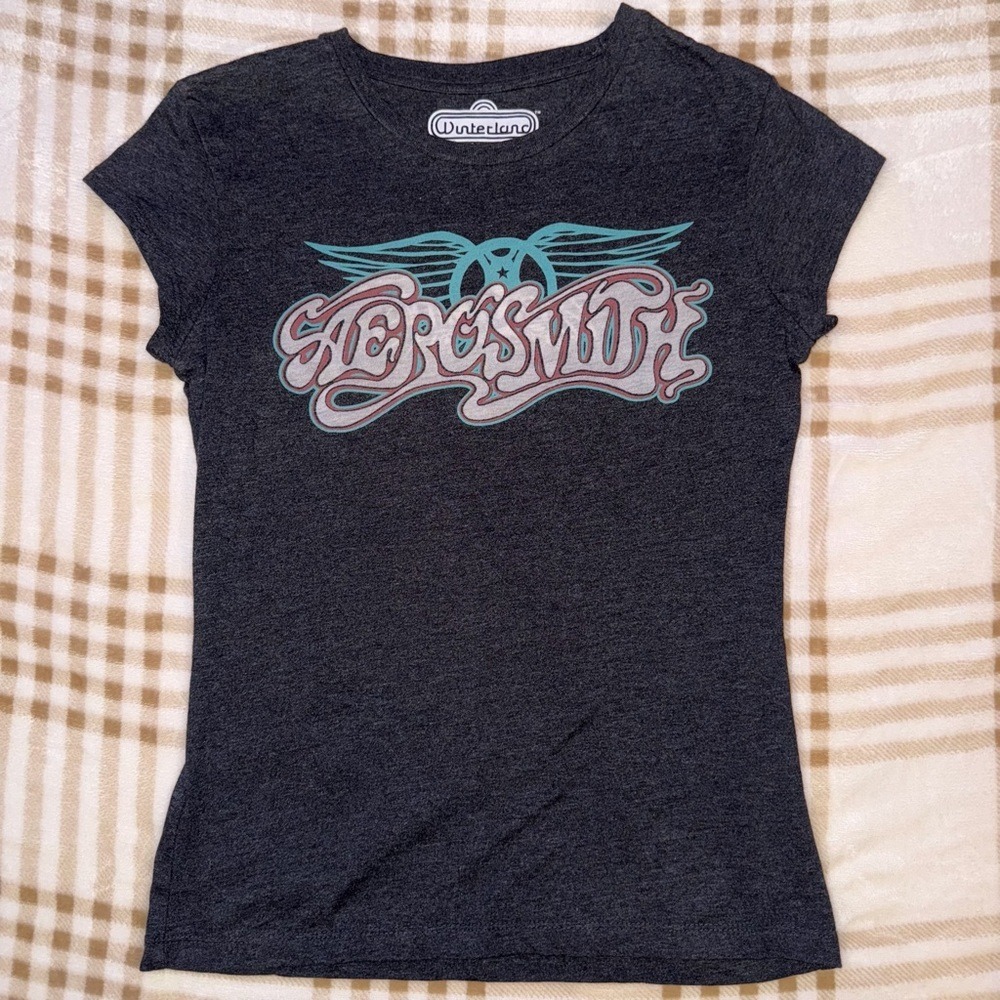 Aerosmith Winterland Classic Rock Graphic Tee Charcoal Heather Grey Large 2006